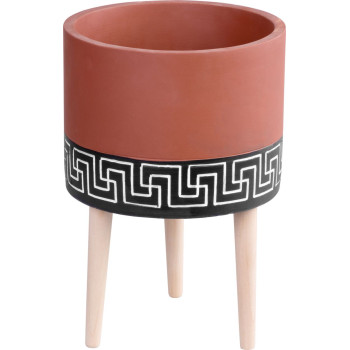 MagicHome декор, Цветочный горшок с мозаикой,  терракота ,бетон, на ножках, 22x22x31 см