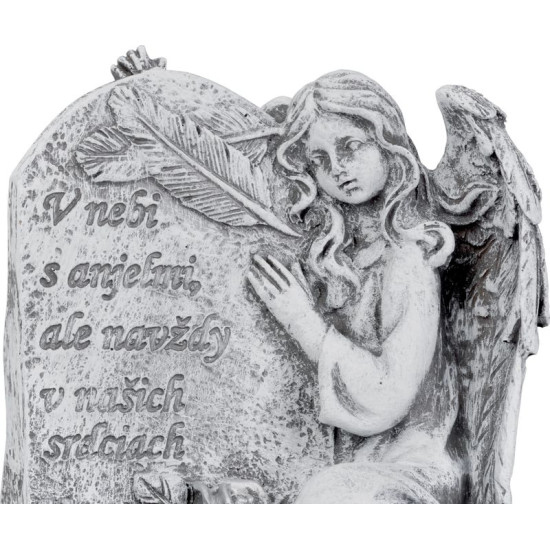 MagicУкрашение для дома, Ангел со свечой, LED, полирезин, кладбищенская, 12x8x12 см