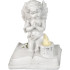MagicHome dekorācija, Lūdzošais eņģelis uz grāmatas, LED, gumijota, kapu, 11,5x7,5x13,5 cm
