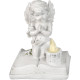 MagicHome dekorācija, Lūdzošais eņģelis uz grāmatas, LED, gumijota, kapu, 11,5x7,5x13,5 cm