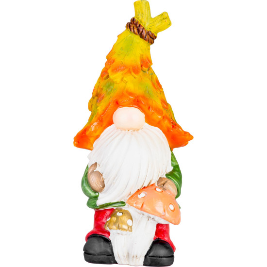 MagicHome Природный декор, Гномик с грибами, полирезин, 10x8x19,3 см