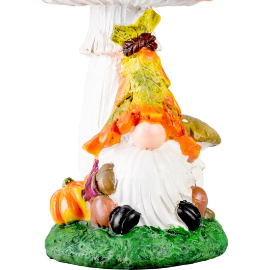 Украшение MagicHome Nature, Гном под грибом, полирезин, 10,8x12x16,7 см