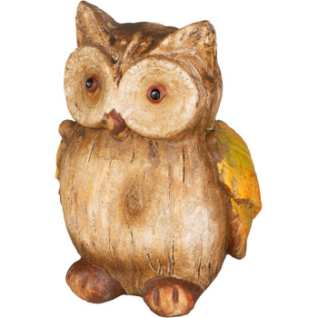 MagicHome Природное украшение, Сова, полирезина, 7,8x6,8x10 см