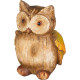MagicHome Природное украшение, Сова, полирезина, 7,8x6,8x10 см