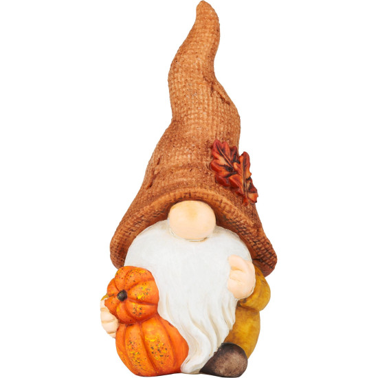 Украшение MagicHome Nature, Гном с тыквами, полирезин, 11x9x23 см