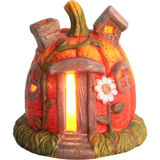 MagicHome Природа декора, Тыквенный домик, терракота, 16,2x15x15,5 см