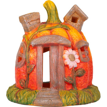 MagicHome Природа декора, Тыквенный домик, терракота, 16,2x15x15,5 см