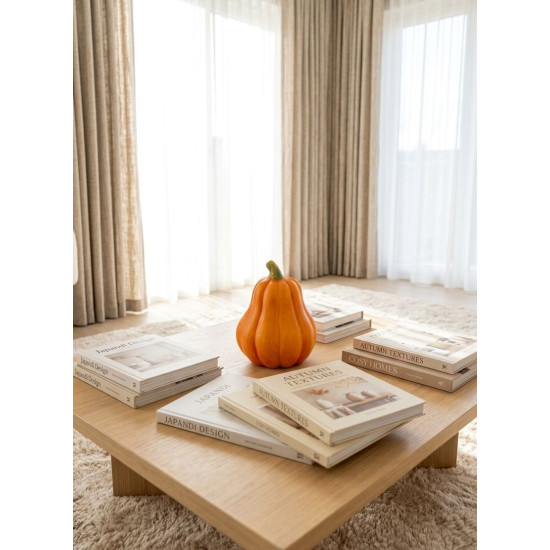 MagicHome Nature украшение, Тыква, оранжевый, терракота, 7,5x7,5x10 см