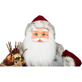 Новогоднее украшение MagicHome, Санта с фонарем, красный, 46 см Новогоднее украшение MagicHome, Санта с фонарем, красный, 46 см