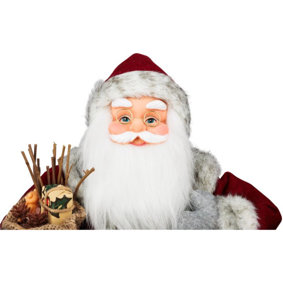 Новогоднее украшение MagicHome, Санта с фонарем, красный, 46 см