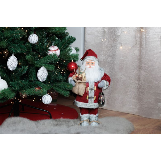 Новогоднее украшение MagicHome, Санта с фонарем, красный, 46 см