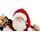 Новогоднее украшение MagicHome, Санта с подарками и плюшевым мишкой, красное, 46 см