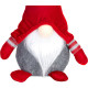 MagicHome Christmas, Short-legged Elf, fabric, red-grey, 15x9x33 cm