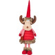 Рождественская фигурка MagicHome, Олененок с шарфом, ткань, красный, 18x16x55 см