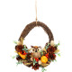 MagicHome Nature wreath, autumn, orange, with an owl, 35x34x10 cm MagicHome Nature wreath, autumn, orange, with an owl, 35x34x10 cm
