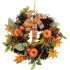 Wreath MagicHome Nature, autumn, orange, with bow, 35 cm