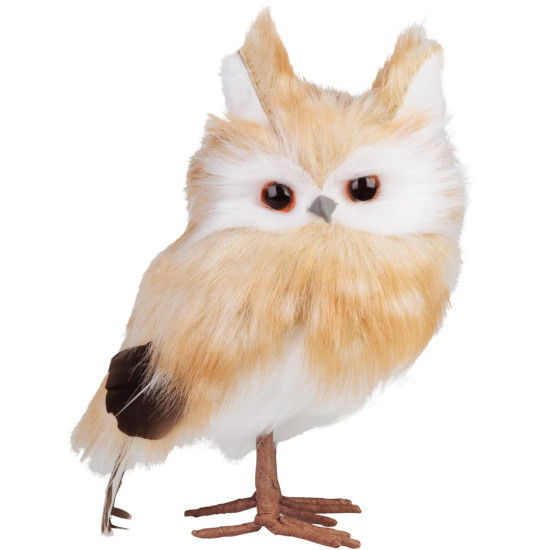 Сова MagicHome Christmas, коричневая, 7x9x15,5 см