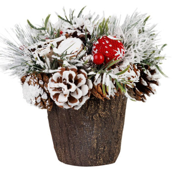 Икебана MagicHome Christmas, с белоснежной щетиной, имитация девицы 18 см