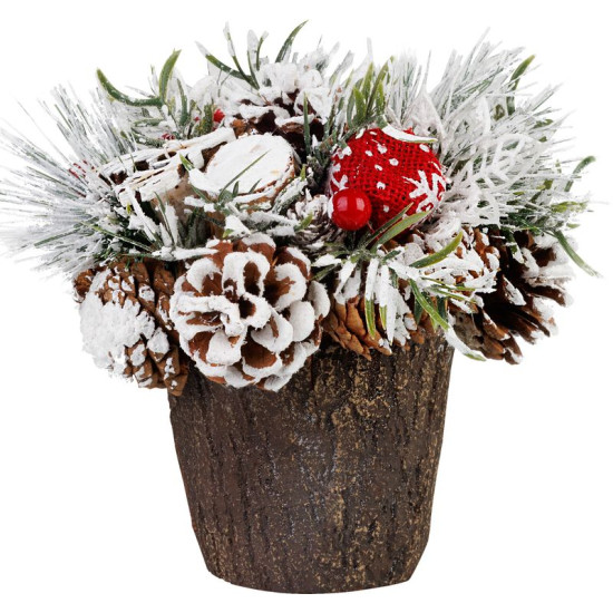 Икебана MagicHome Christmas, с белоснежной щетиной, имитация девицы 18 см