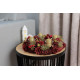 MagicHome Christmas wreath, natural, red, Advent, 37x9 cm MagicHome Christmas wreath, natural, red, Advent, 37x9 cm