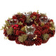 MagicHome Christmas wreath, natural, red, Advent, 37x9 cm MagicHome Christmas wreath, natural, red, Advent, 37x9 cm