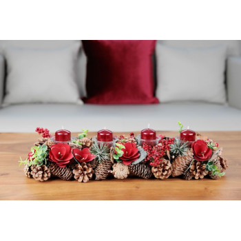 Икебана MagicHome Christmas, натуральная, Адвент, 50x16x9 см Икебана MagicHome Christmas, натуральная, Адвент, 50x16x9 см