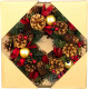 MagicHome Christmas wreath, natural, hanging, with red flowers, 30x8 cm MagicHome Christmas wreath, natural, hanging, with red flowers, 30x8 cm