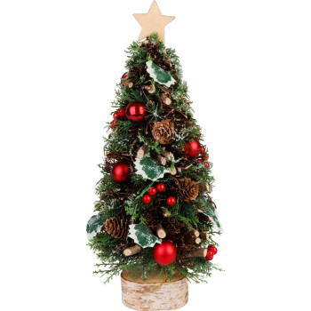 Рождественская елка MagicHome, на подставке, со звездой, 18x40 см