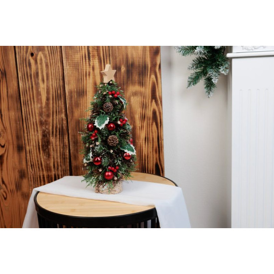 Рождественская елка MagicHome, на подставке, со звездой, 18x40 см Рождественская елка MagicHome, на подставке, со звездой, 18x40 см