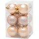 Новогодние шары MagicHome, 12 шт., розовое золото, на елку, 6 см
