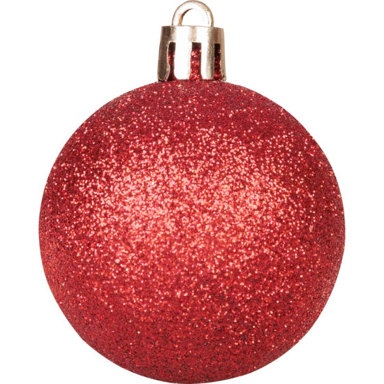 MagicHome Egles rotājumi, 8gab, balta-bronza, eglītei, 5 cm, Pārdod kaste 36 tūbiņas