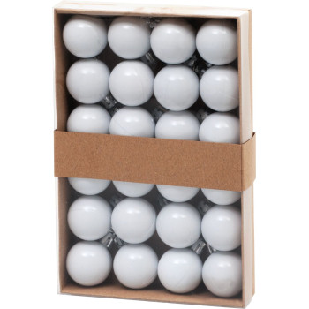 Новогодние шары MagicHome, 24 шт., набор, белые, на елку, 3 см