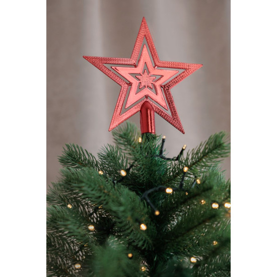 Новогоднее украшение MagicHome, 1 шт, 20 см, звезда, красная, на елку