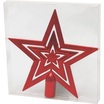 Новогоднее украшение MagicHome, 1 шт, 20 см, звезда, красная, на елку