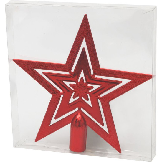 Новогоднее украшение MagicHome, 1 шт, 20 см, звезда, красная, на елку