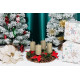 Рождественская свеча MagicHome, 4,8x8 см, цилиндрическая, упаковка 4 шт., шампанское, с блестками, Адвент