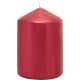 Рождественская свеча MagicHome, 7x10 см, цилиндрическая, красная, металлический эффект