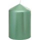 Рождественская свеча MagicHome, 7x10 см, цилиндрическая, зеленая, металлический эффект