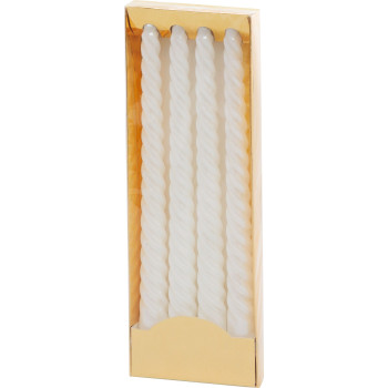 Рождественская свеча MagicHome, 25 см, упаковка 4 шт., белая, спиральная, витая