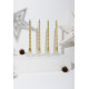 MagicHome Christmas candle, 25 cm, pack. 4 pcs., golden, spiral, twisted