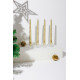 MagicHome Christmas candle, 25 cm, pack. 4 pcs., golden, spiral, twisted