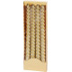 MagicHome Christmas candle, 25 cm, pack. 4 pcs., golden, spiral, twisted