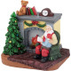 Новогоднее украшение MagicHome, Санта с ребенком у камина, светодиодное, для интерьера, 10,5x8x9 см, коробка 12 шт.