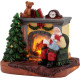 Новогоднее украшение MagicHome, Санта с ребенком у камина, светодиодное, для интерьера, 10,5x8x9 см, коробка 12 шт.