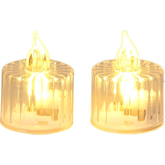 Свеча MagicHome Christmas, светодиодная, теплый белый, мигающая, 3,6x5 см, Selbox 12 шт.