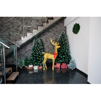 MagicHome Christmas decoration, Deer, reindeer, 150 LED warm white, IP44, exterior, 70x28x150 cm