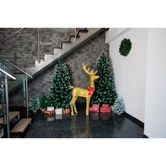 MagicHome Christmas decoration, Deer, reindeer, 150 LED warm white, IP44, exterior, 70x28x150 cm
