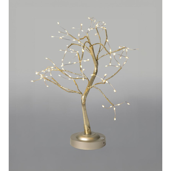 MagicHome Christmas decoration, tree, 108 LED warm white, 3xAA, USB, simple lighting, 45 cm