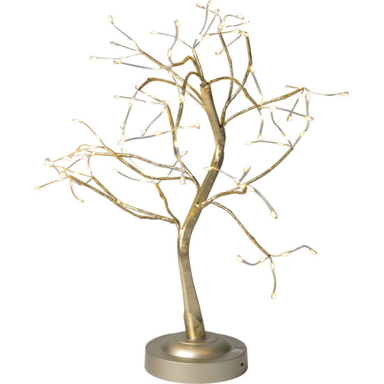 MagicHome Christmas decoration, tree, 108 LED warm white, 3xAA, USB, simple lighting, 45 cm