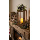 MagicHome Christmas Lantern, LED Warm White, 3xAAA, Timer, Brown, 20x20.5x51 cm, Moving Flame MagicHome Christmas Lantern, LED Warm White, 3xAAA, Timer, Brown, 20x20.5x51 cm, Moving Flame